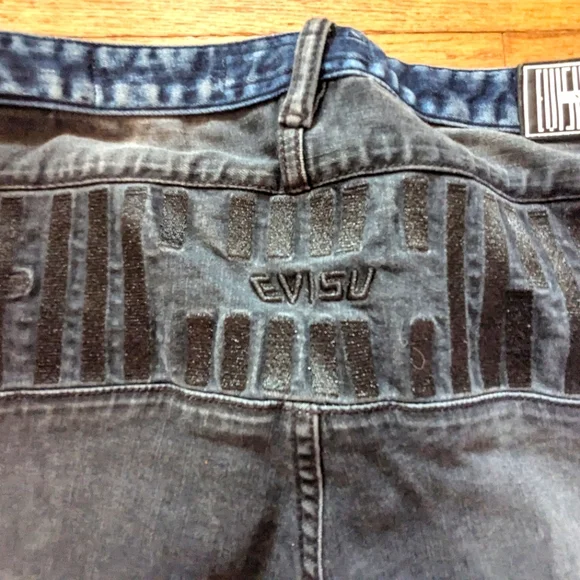 Evisu Kuro Raw Denim Jeans Sz 28 - Picture 5 of 15